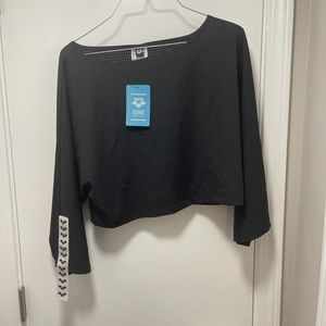 Arena Women's Black  Icons  Crop Top shirt.